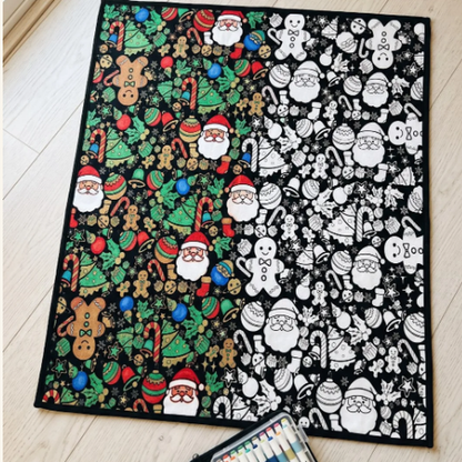 Manta navideña para colorear con 24 rotuladores